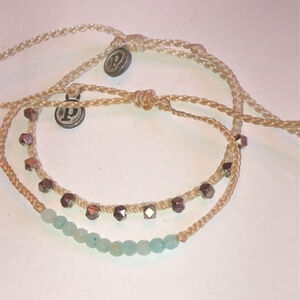 Pura Vida Beaded Corded Adjustable Boho Bracelets